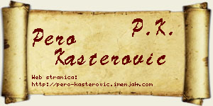 Pero Kašterović vizit kartica
